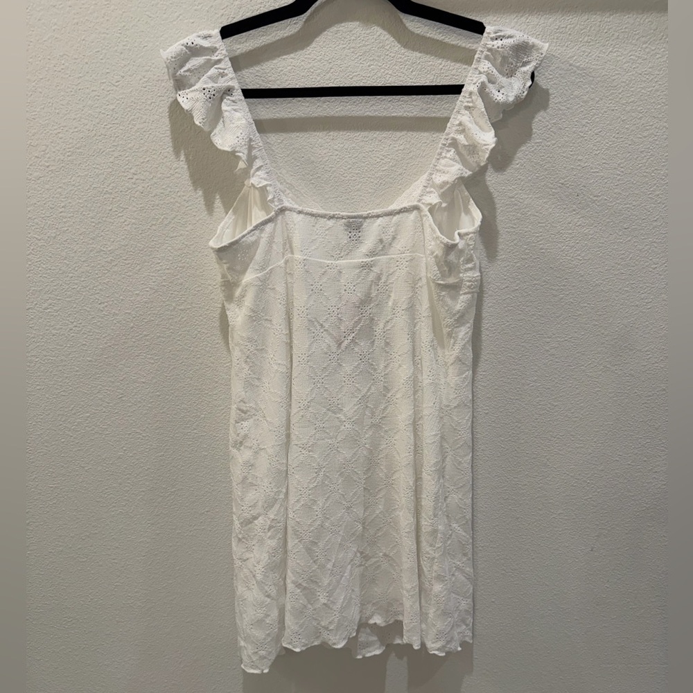 NWT Wild Fable White Eyelet Babydoll Dress Cottagecore Coquette Medium - Picture 9 of 13